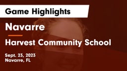 Navarre  vs Harvest Community School Game Highlights - Sept. 23, 2023