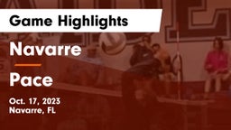 Navarre  vs Pace  Game Highlights - Oct. 17, 2023