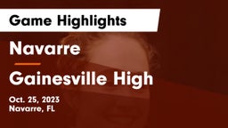 Navarre  vs Gainesville High Game Highlights - Oct. 25, 2023