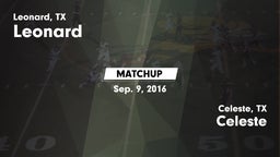 Matchup: Leonard vs. Celeste  2016