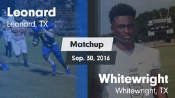 Matchup: Leonard vs. Whitewright  2016