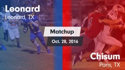 Matchup: Leonard vs. Chisum  2016