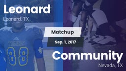 Matchup: Leonard vs. Community  2017