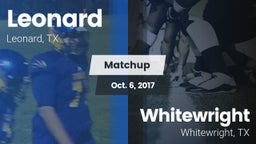 Matchup: Leonard vs. Whitewright  2017