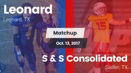 Matchup: Leonard vs. S & S Consolidated  2017