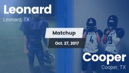 Matchup: Leonard vs. Cooper  2017
