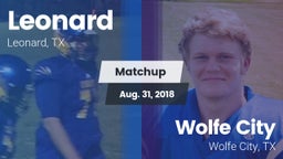 Matchup: Leonard vs. Wolfe City  2018