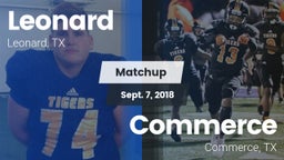 Matchup: Leonard vs. Commerce  2018