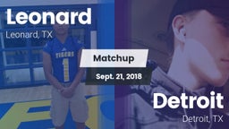 Matchup: Leonard vs. Detroit  2018
