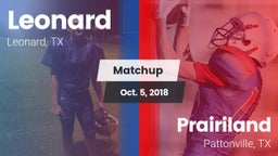 Matchup: Leonard vs. Prairiland  2018