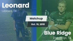 Matchup: Leonard vs. Blue Ridge  2018