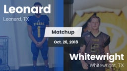 Matchup: Leonard vs. Whitewright  2018