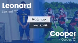 Matchup: Leonard vs. Cooper  2018