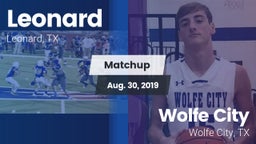 Matchup: Leonard vs. Wolfe City  2019