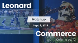 Matchup: Leonard vs. Commerce  2019