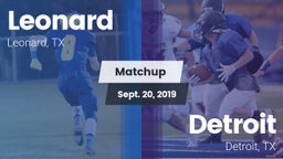 Matchup: Leonard vs. Detroit  2019