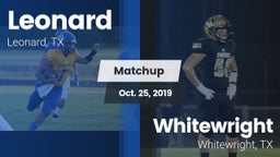 Matchup: Leonard vs. Whitewright  2019