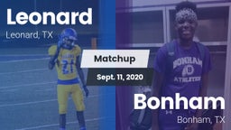 Matchup: Leonard vs. Bonham  2020