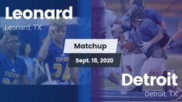 Matchup: Leonard vs. Detroit  2020