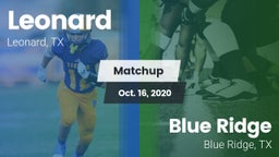 Matchup: Leonard vs. Blue Ridge  2020