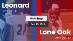 Matchup: Leonard vs. Lone Oak  2020