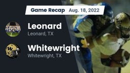 Recap: Leonard  vs. Whitewright  2022