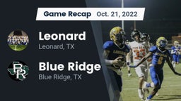 Recap: Leonard  vs. Blue Ridge  2022