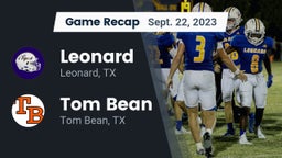 Recap: Leonard  vs. Tom Bean  2023