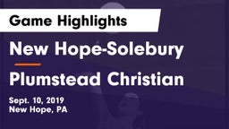 New Hope-Solebury  vs Plumstead Christian Game Highlights - Sept. 10, 2019