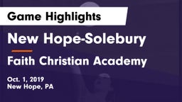 New Hope-Solebury  vs Faith Christian Academy Game Highlights - Oct. 1, 2019