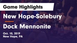 New Hope-Solebury  vs Dock Mennonite  Game Highlights - Oct. 10, 2019