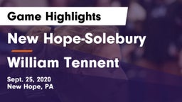 New Hope-Solebury  vs William Tennent  Game Highlights - Sept. 25, 2020