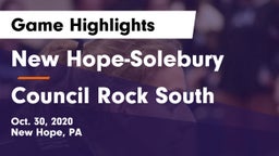 New Hope-Solebury  vs Council Rock South  Game Highlights - Oct. 30, 2020
