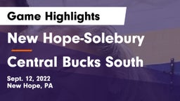 New Hope-Solebury  vs Central Bucks South  Game Highlights - Sept. 12, 2022