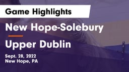 New Hope-Solebury  vs Upper Dublin  Game Highlights - Sept. 28, 2022