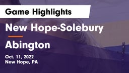 New Hope-Solebury  vs Abington  Game Highlights - Oct. 11, 2022