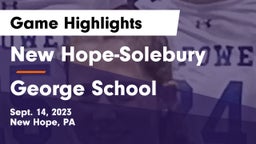 New Hope-Solebury  vs George School Game Highlights - Sept. 14, 2023
