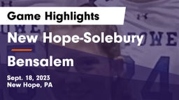New Hope-Solebury  vs Bensalem  Game Highlights - Sept. 18, 2023