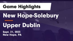 New Hope-Solebury  vs Upper Dublin  Game Highlights - Sept. 21, 2023
