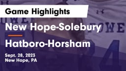 New Hope-Solebury  vs Hatboro-Horsham  Game Highlights - Sept. 28, 2023