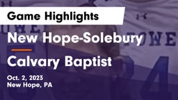 New Hope-Solebury  vs Calvary Baptist Game Highlights - Oct. 2, 2023