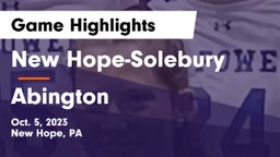 New Hope-Solebury  vs Abington  Game Highlights - Oct. 5, 2023