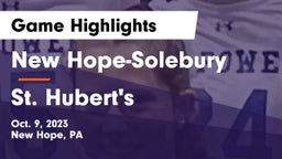New Hope-Solebury  vs St. Hubert's Game Highlights - Oct. 9, 2023