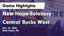 New Hope-Solebury  vs Central Bucks West  Game Highlights - Oct. 19, 2023