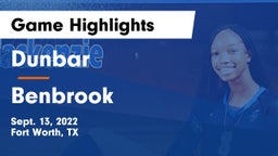 Dunbar  vs Benbrook  Game Highlights - Sept. 13, 2022