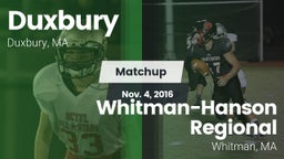 Matchup: Duxbury vs. Whitman-Hanson Regional  2016