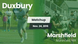 Matchup: Duxbury vs. Marshfield  2016