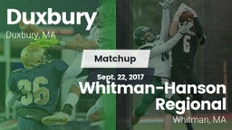 Matchup: Duxbury vs. Whitman-Hanson Regional  2017