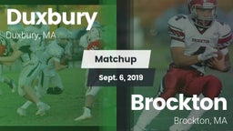 Matchup: Duxbury vs. Brockton  2019