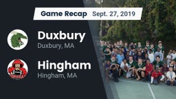 Recap: Duxbury  vs. Hingham  2019